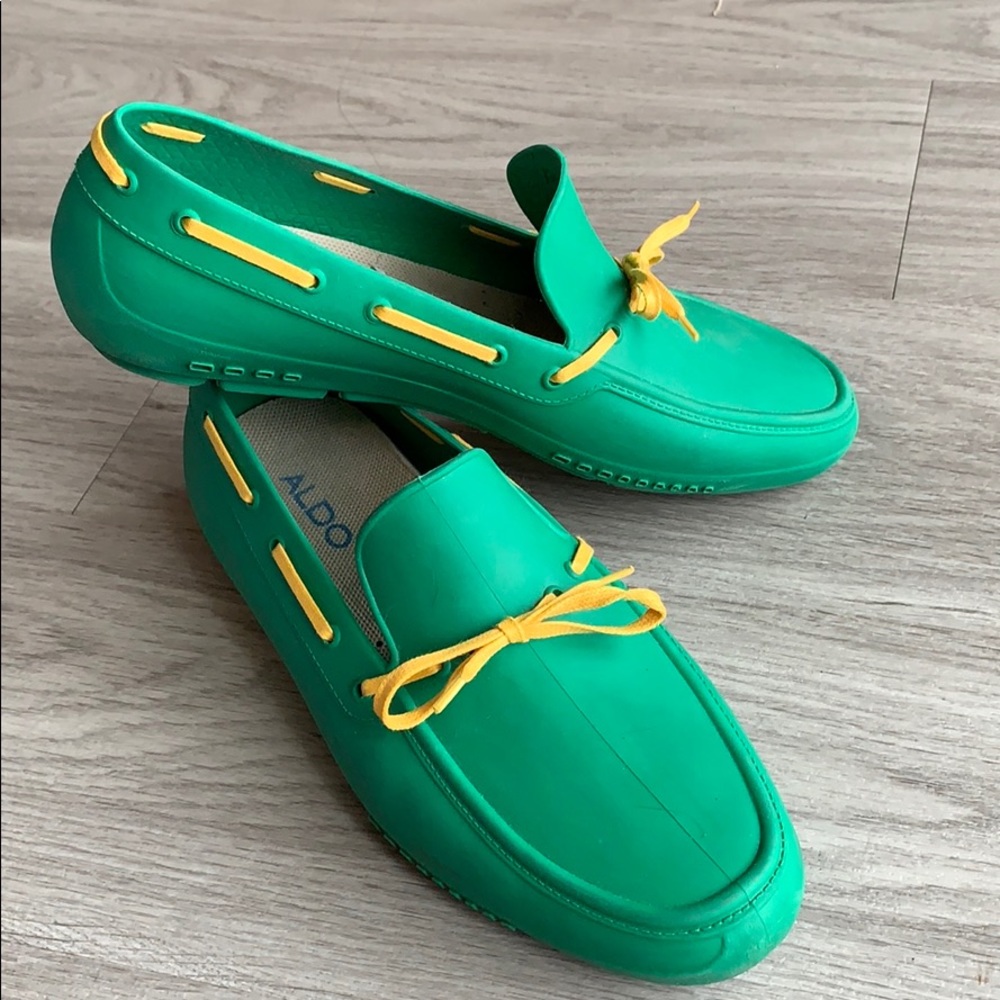 Green rubber Aldo shoes